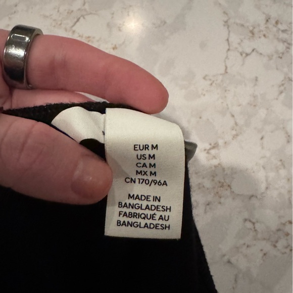 H&M Mama Maternity Long Ribbed Black Spaghetti Strap Elegant Black Maxi Dress - Picture 11 of 12